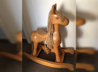 Holzschaukelpferd Schaukelpferd Pferd aus Holz