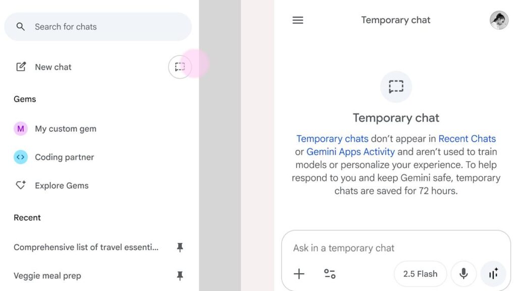 Gemini will remember more (or less) of what you say