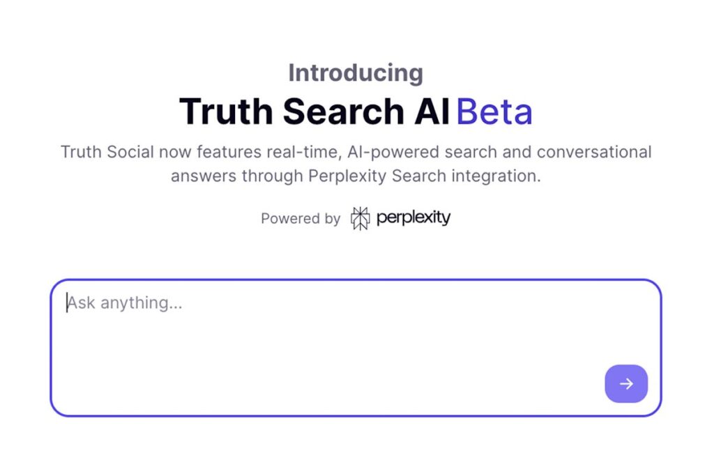 Trump’s Truth Social launches AI search powered by Perplexity