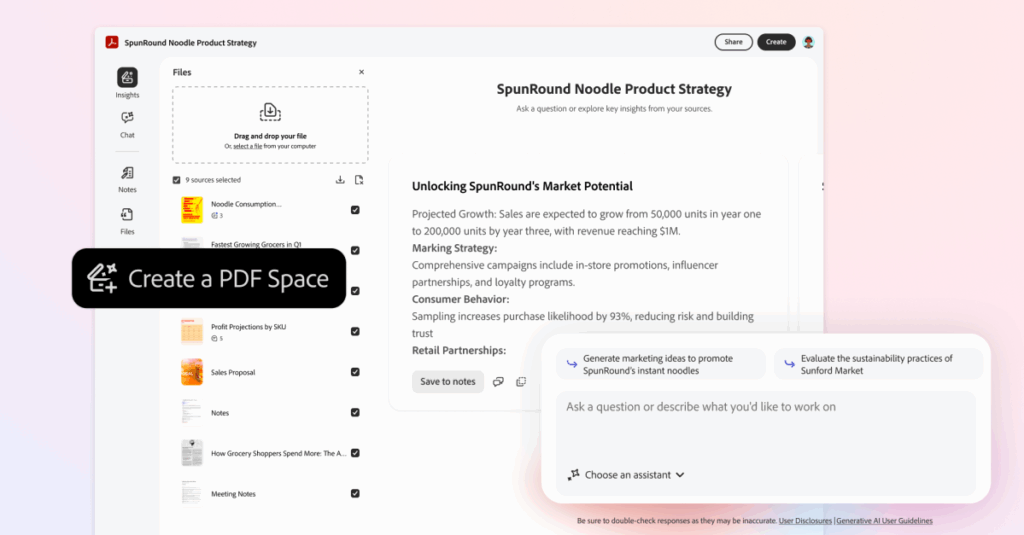 Adobe’s AI Acrobat file hub is designed for more than PDFs